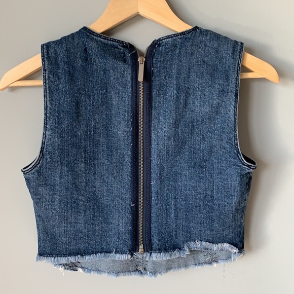 Kendall + Kylie // Denim Crop Top - Picture 3 of 3